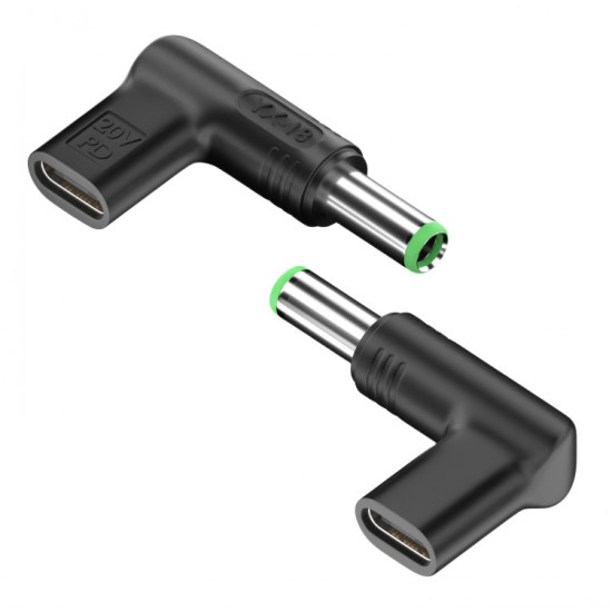 POWERTECH αντάπτορας τροφοδοσίας laptop YX-18, USB-C σε Toshiba 6.3x3mm, μαύρος