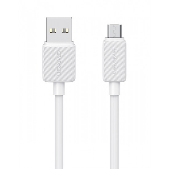 USAMS καλώδιο micro USB σε USB US-SJ690, 2A, 480Mbps, 1m, λευκό