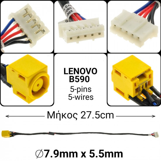 Dc Jack Lenovo B590 Long Version