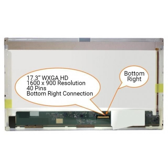Οθόνη 17,3'' led 1600x900 40 PIN - GRADE A-