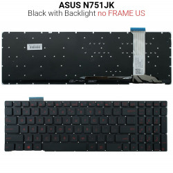 Πληκτρολόγιο ASUS N751JK Backlit No Frame US