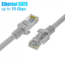 Καλώδιο Ethernet 0.5m CAT 6E Γκρι
