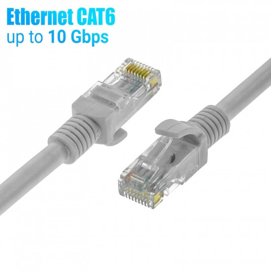 Καλώδιο Ethernet 1m CAT 6E Γκρι