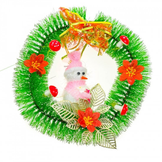 Ελάτινο Στεφάνι με Χιονάθρωπο