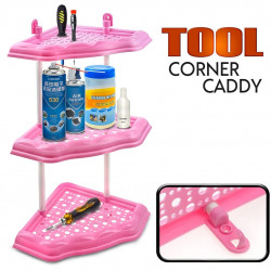 Πρακτική Γωνιακή Ραφιέρα Ροζ