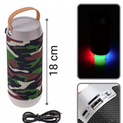 LED Bluetooth Ηχείο Camo Green