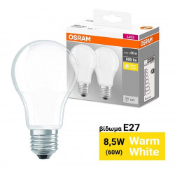 2 Λάμπες OSRAM 8.5W E27 LED WARM