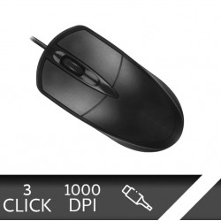 Ενσύρματο Ποντικι 1000dpi Μαύρο