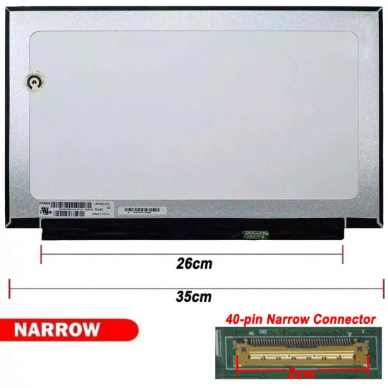 Οθόνη 15,6'' slim 40pin TOUCH (1920x1080) no brackets narrow