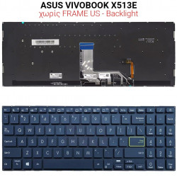 Πληκτρολόγιο ASUS VIVOBOOK X513E NO FRAME US + BACKLIGHT