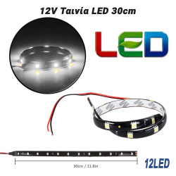 12V Ταινία LED 30cm White