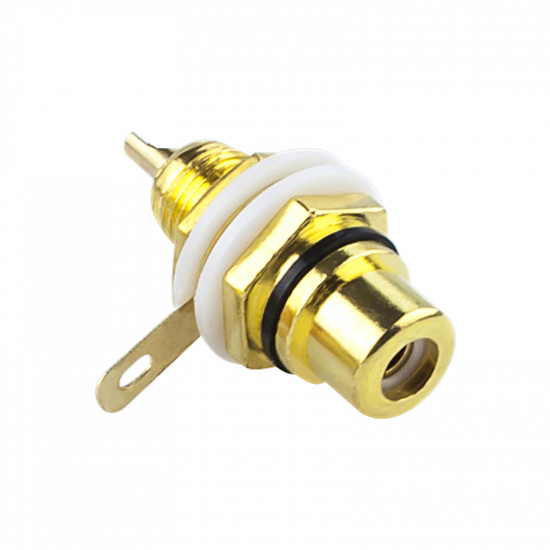 Connector RCA σασί χρυσό-μαύρο