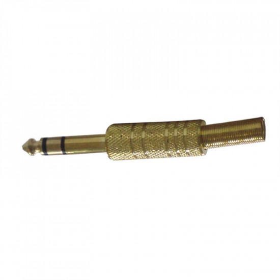 Φις Jack 6.35mm Stereo Επίχρυσο