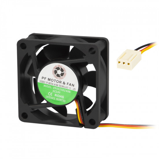 Ανεμιστήρας 24V 60x60x25mm με Ρουλεμάν