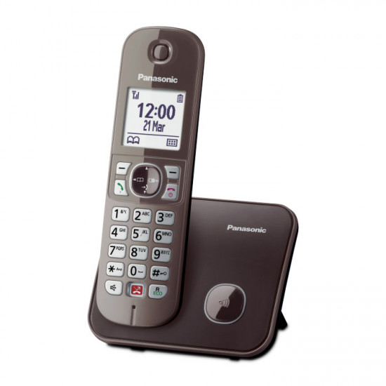 Ασύρματο Τηλέφωνο Panasonic KX-TG6851GRA Καφέ