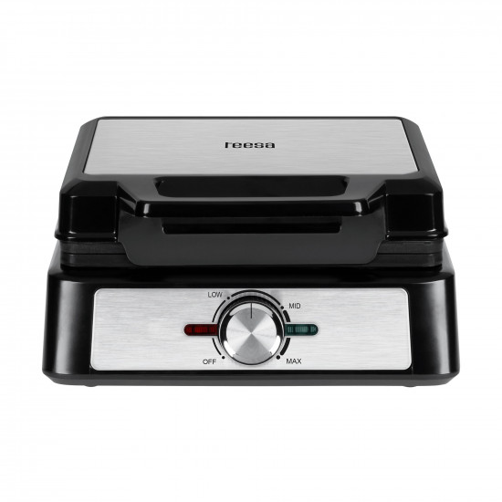 Βαφλιέρα 2 θέσεων 1600W inox με ρύθμιση ισχύς Teesa