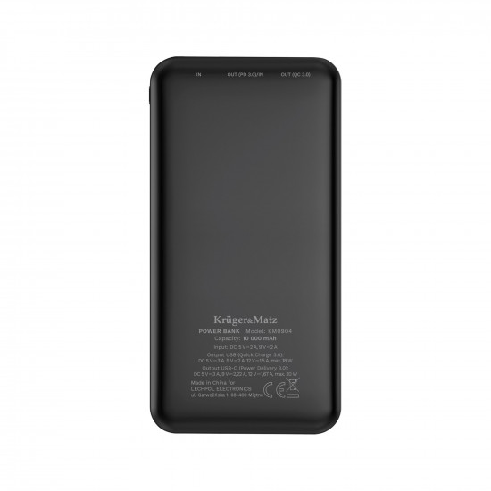 Powerbank 10000mAh με λειτουργία QC και PD Kruger&Matz