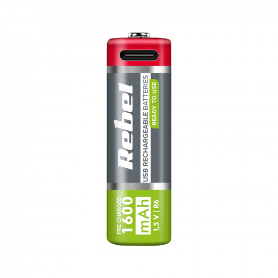 Επαναφορτιζόμενες μπαταρίες AA 1600mAh 1.5V Li-on Rebel (2 τμχ)