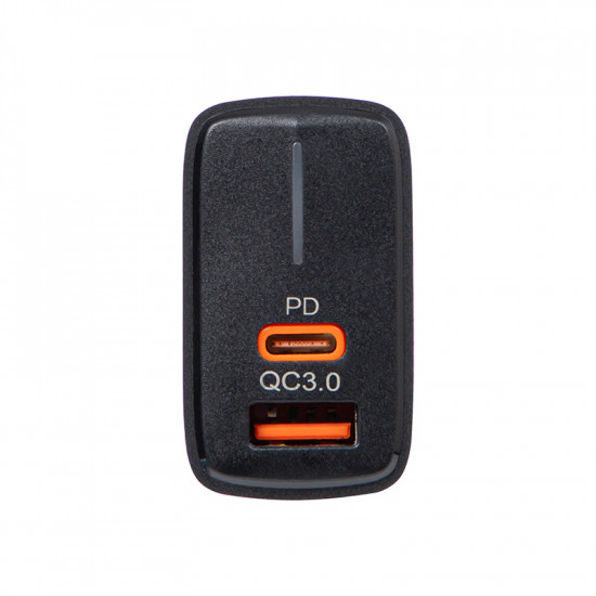 Φορτιστής με υποδοχή USB & USB-C με QC+PD 20W BLOW