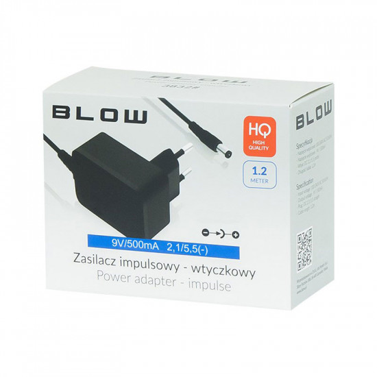 Τροφοδοτικό 9V / 500mA 2.1 / 5.5 (-) MINI