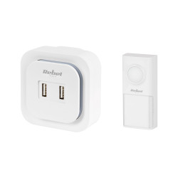 Ασύρματο κουδούνι 230V (36 μελωδίες, 2 υποδοχές USB) REBEL