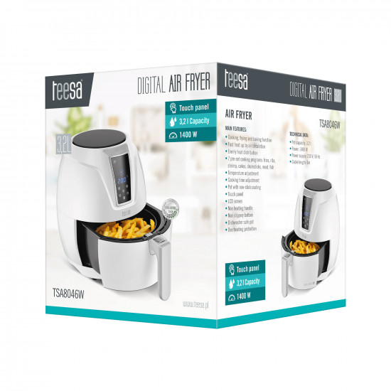 Φριτέζα αέρος Teesa Digital Air Fryer 3.2L λευκή