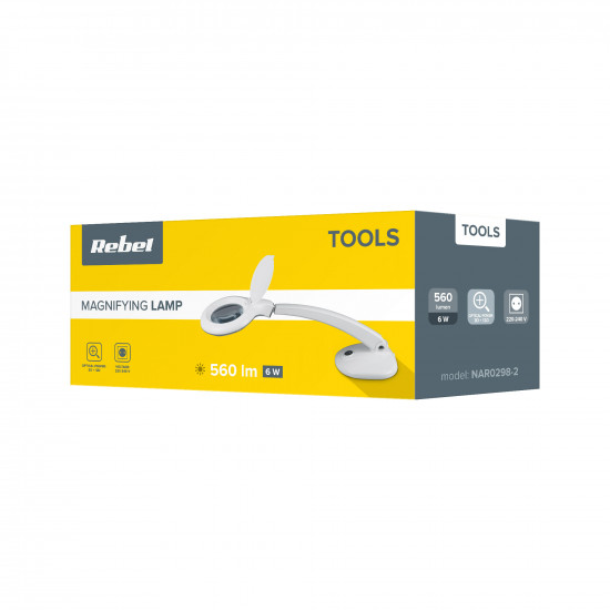 Επιτραπέζιο φωτιστικό με μεγεθυντικό φακό 6W (30x2835SMD) Rebel