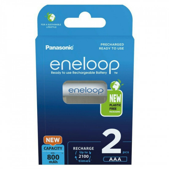 Panasonic Eneloop Επαναφορτιζόμενες Μπαταρίες AAA Ni-MH 800mAh 1.2V (2 τμχ)