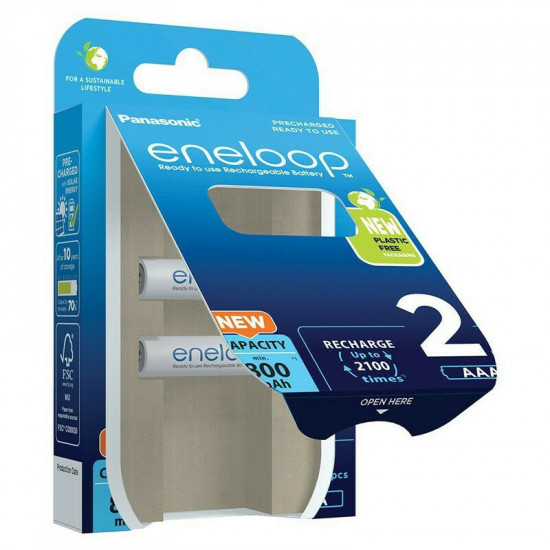 Panasonic Eneloop Επαναφορτιζόμενες Μπαταρίες AAA Ni-MH 800mAh 1.2V (2 τμχ)