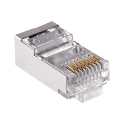 Φις RJ45 8P8C CAT5e Pass Through θωρακισμένο