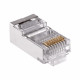 Φις RJ45 8P8C CAT5e Pass Through θωρακισμένο