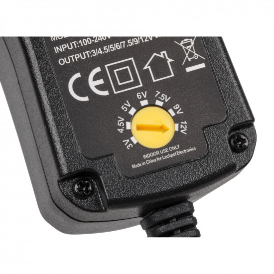 Ρυθμιζόμενο Universal Τροφοδοτικό 3-12V 600mA 7.2W με σετ βυσμάτων DM PRO Power