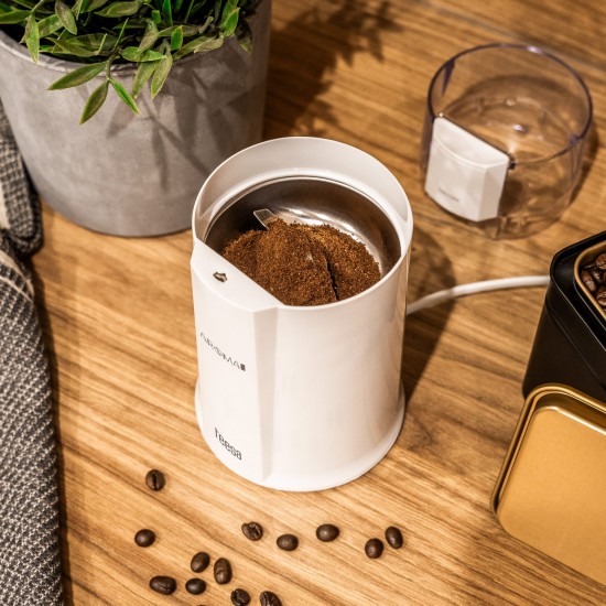 Ηλεκτρικός μύλος καφέ Teesa Aroma G10 με χωρητικότητα 50gr λευκός