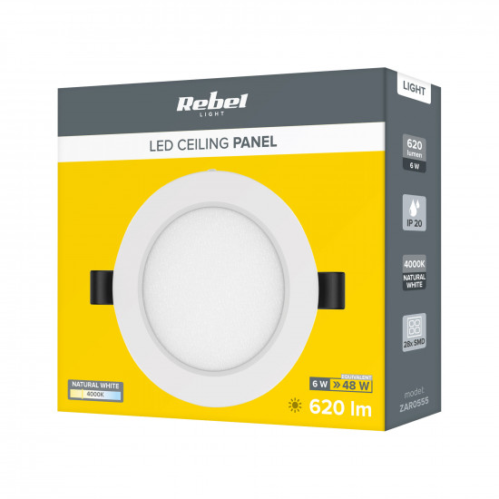 Λάμπα LED οροφής 6W/230V 4000K Rebel