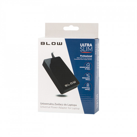Universal τροφοδοτικό 90W με σετ βυσμάτων SLIM Blow μαύρο