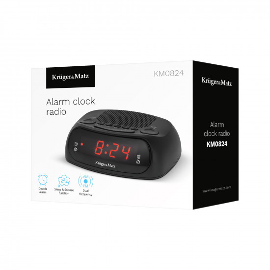 Ψηφιακό ραδιόφωνο - ξυπνητήρι KM0824 Kruger&Matz μαύρο