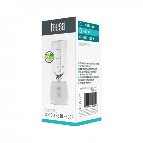 Μπλέντερ μπαταρίας 450ml 100W Teesa