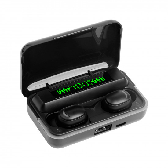 Bluetooth in-ear ακουστικά με θήκη φόρτισης και powerbank Rebel SN-E10