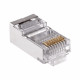 Φις RJ45 8P8C CAT6e Pass Through θωρακισμένο