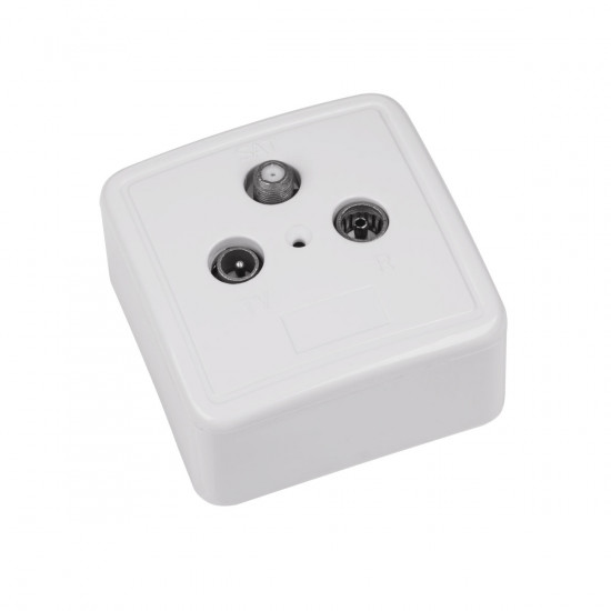 Πρίζα TV-SAT τερματική με καπάκι SS3-2007