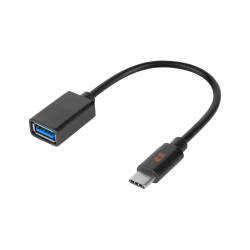 Αντάπτορας USB 3.0 - USB type-C OTG F/M 15cm Rebel μαύρος