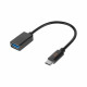 Αντάπτορας USB 3.0 - USB type-C OTG F/M 15cm Rebel μαύρος