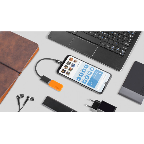 Αντάπτορας USB 3.0 - USB type-C OTG F/M 15cm Rebel μαύρος