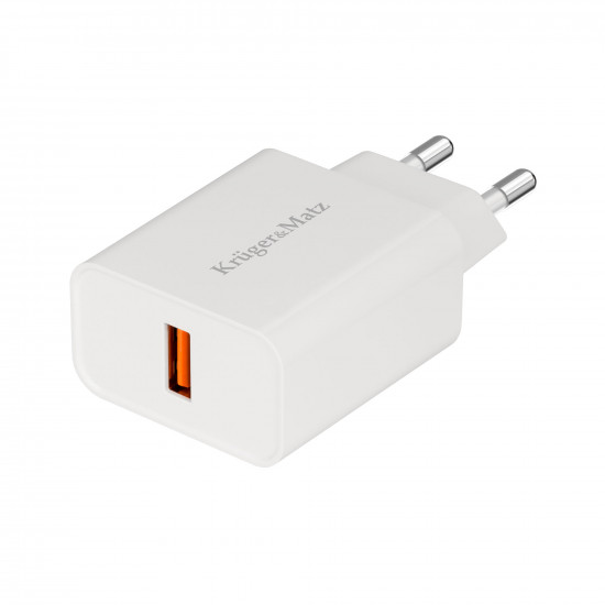 Φορτιστής USB-A 18W με λειτουργία Quick Charge Kruger&Matz