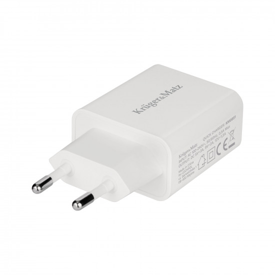 Φορτιστής USB-A 18W με λειτουργία Quick Charge Kruger&Matz
