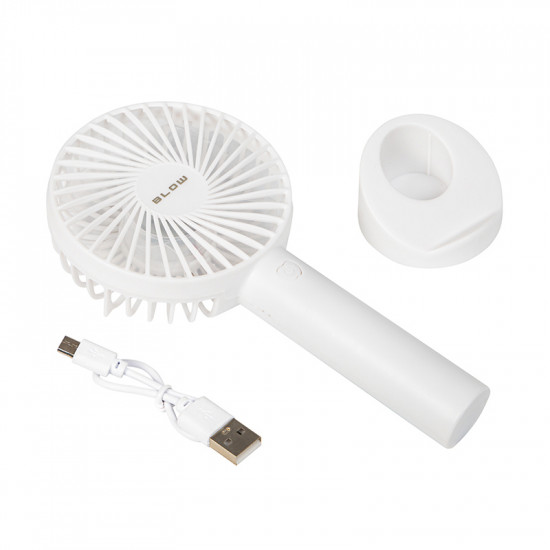 Φορητός ανεμιστήρας USB με επαναφορτιζόμενη μπαταρία λευκός BLOW