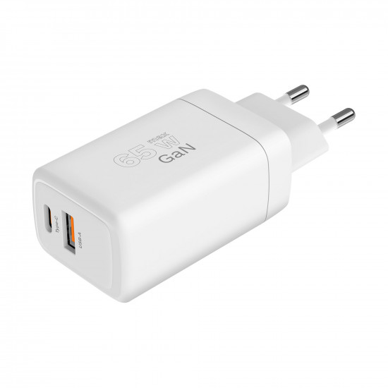 Φορτιστής USB A - USB C 65W με λειτουργία Power Delivery και Quick Charge Kruger&Matz GAN