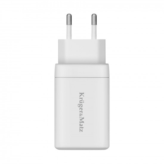 Φορτιστής USB A - USB C 65W με λειτουργία Power Delivery και Quick Charge Kruger&Matz GAN