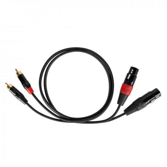 Καλώδιο 2x XLR - 2x RCA 1m Cabletech
