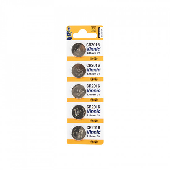 Μπαταρίες λιθίου 3V CR2016 Vinnic (5 τμχ)